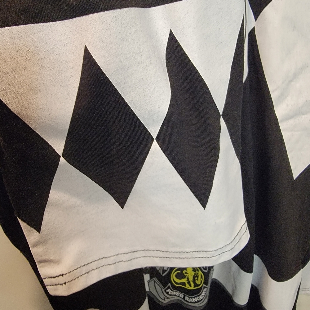 Black Mighty Morphin Power Ranger Long Sleeve Shirt Size 2XL - Picture 4 of 7